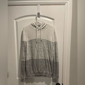 Vince multi grey pull over thin hoodie size medium 5% cashmere